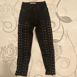 Top shop stretch black jeans sz 26